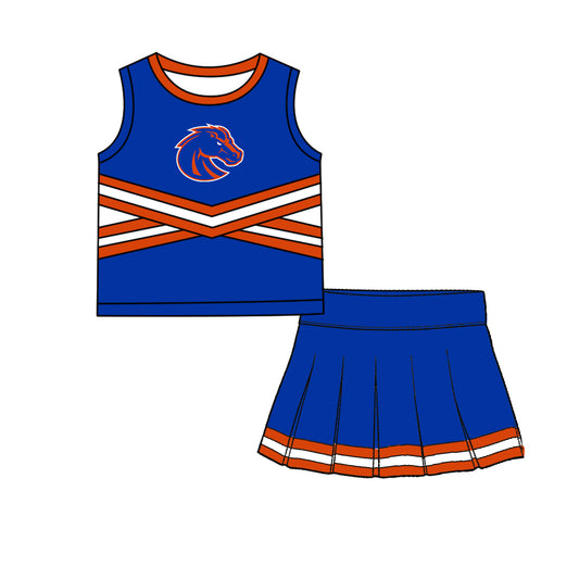 ( Moq 5 ) Baby Girls Kids Sleeveless Vest Skirt Shots Team Set Clothes