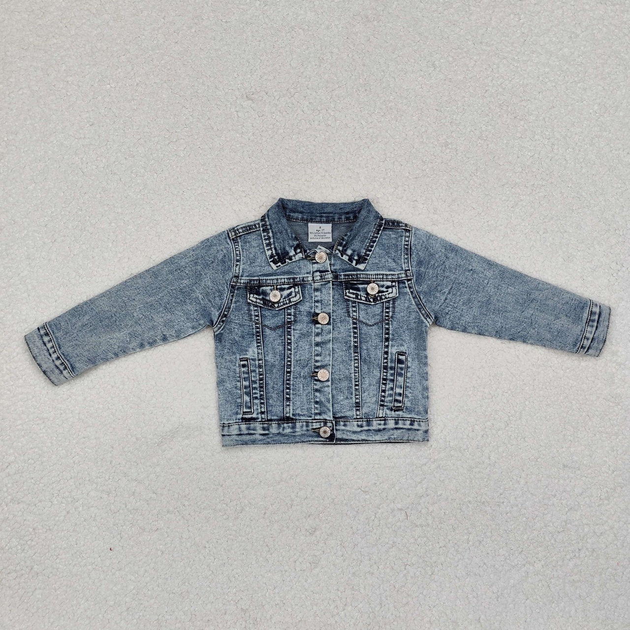 6 A5-14 Baby Girl Long Sleeve Denim Jacket Coat