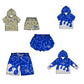 ( Moq 5 Each Style ) Baby Boys Girls Toddler Sibling Blue Shorts Shirts Set Team Drip Sprinkles Clothes