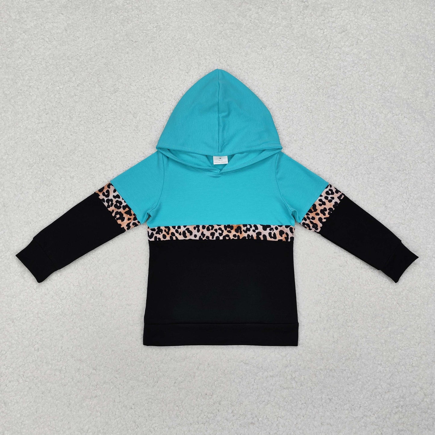 Baby Girl Long Sleeves Green Leopard Hoodie Shirt Tops