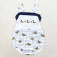 RTS Baby Girl Sleeveless Embroidery Ducks Bubble One Piece Romper