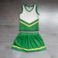 ( No moq ) Preorder Baby Girls Kids Sleeveless Shirt Green Skirt Shorts Yoga Active Team Cheer Set Clothes