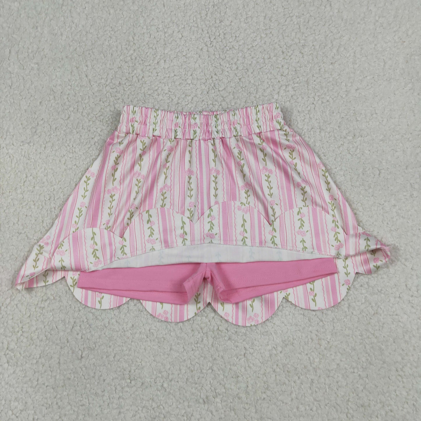 Baby Girls Kids Floral Pink Shorts Skirt Bottom RTS