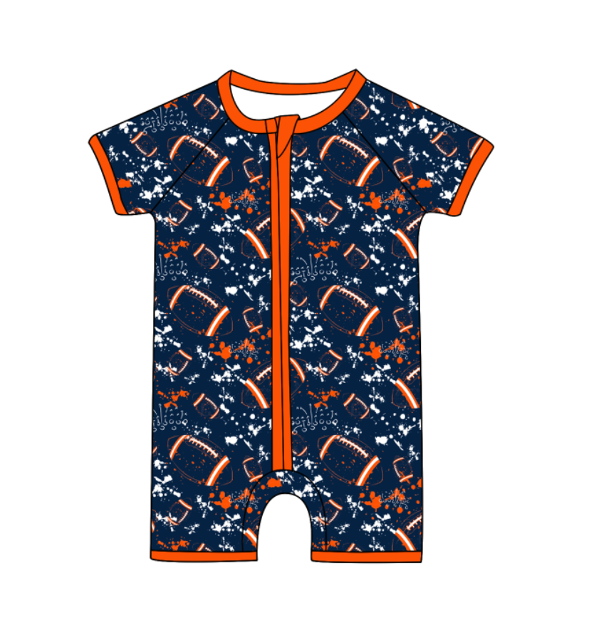 ( Moq 5 Each Style ) Baby Boys Girls Kids Football Sibling Shorts Romper Bows Dresses Set Team Clothes