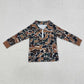 Baby Boy Camo Brown Long Sleeves Zipper Pullover Shirt