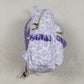 Baby Girl Leopard Purple Ruffle Backpack Bags RTS
