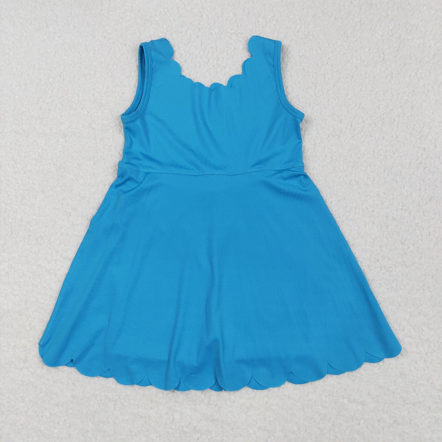 Baby Girl Sleeveless Blue Yoga Active Knee Length Dress RTS