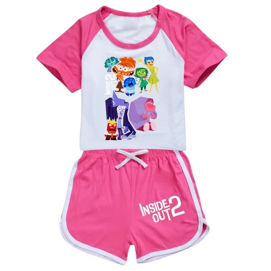 Baby Girl Short Sleeves Shirt Pink Shorts Movie Set