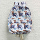 BA0078 Baby Kids Western Cow Floral Bag Backpack