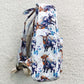 BA0078 Baby Kids Western Cow Floral Bag Backpack