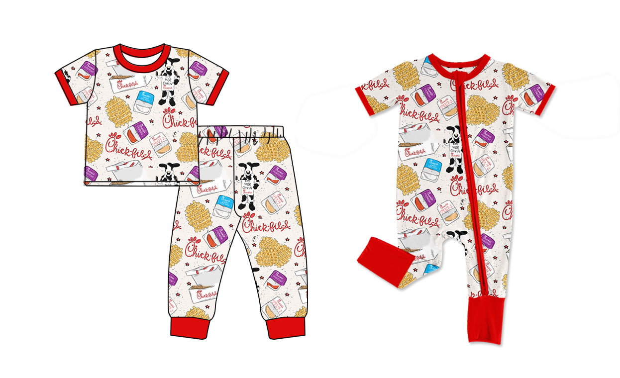 Baby Girl Short Sleeves Shirt Pants Sibling Romper Clothes Pajamas Set ( Moq 5 Each Design )11.25