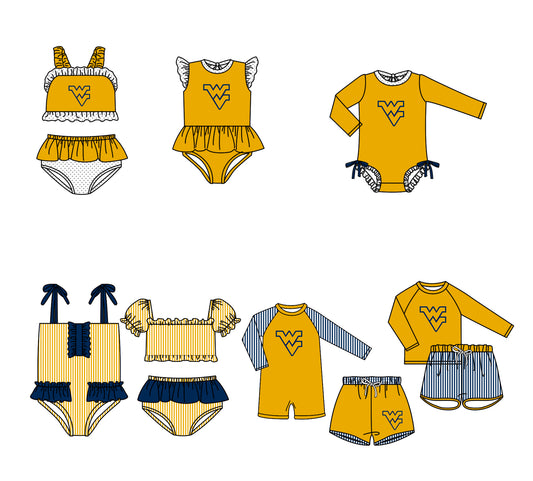 ( Moq 5 Each Style ) Baby Boys Girls Kids Team Sibling Jumpsuits Sets Swimsuits Clothes