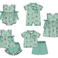 Baby Boy Girl Duck Green Plaid Bows Sibling Matching Dress Romper Clothes Set ( Moq 5 Each style )