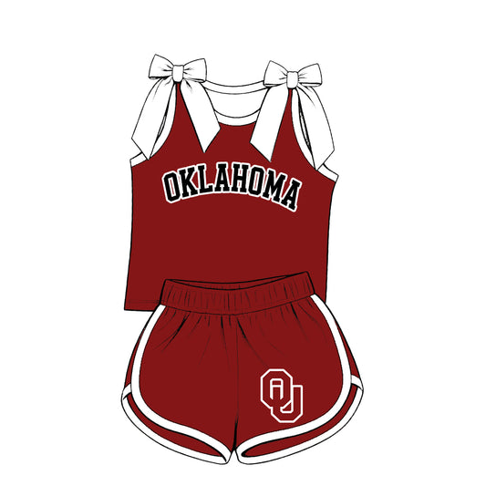 ( Moq 5 ) Sibling Baby Girls Kids Sleeveless Bows Shirt Shorts Team Set Clothes