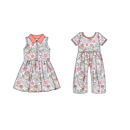 ( Moq 5 Each Style ) Baby Girl Flower Sibling Summer Dress Jumpsuit 4.19