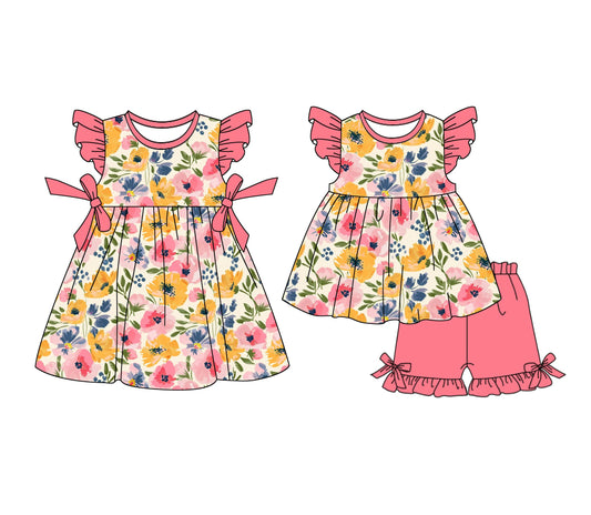 Baby Girl Flower Sibling Dress Romper Set ( Moq 5 Each Style ) 1.4