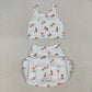 Baby Girl Sleeveless Peaches Tops Shorts Skirt Skort Yoga Active Set RTS