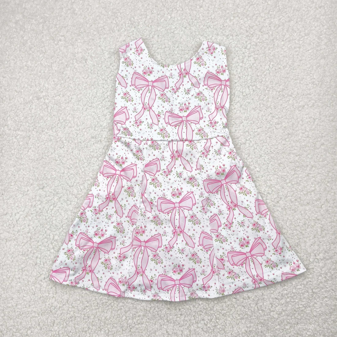 Baby Girl Toddler Sleeveless Sibling Knee Length Yoga Active Dress RTS