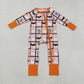 Baby Kids Toddler Long Sleeves Ghost Bats Halloween Zipper Footie Romper RTS
