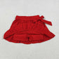 Baby Girls Kids Red Ruffle Skirt Shorts Yoga Active Skort Bottoms RTS