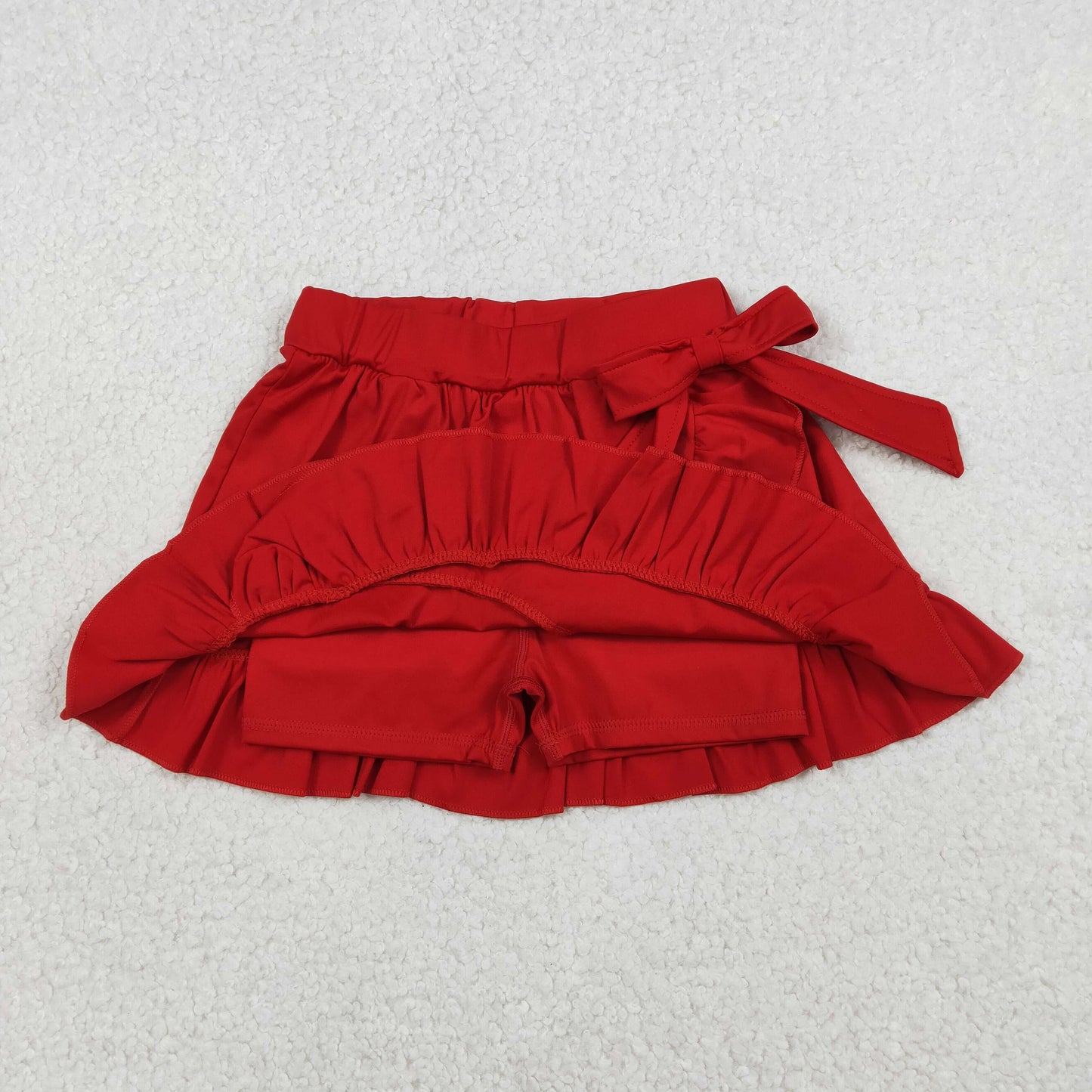 Baby Girls Kids Red Ruffle Skirt Shorts Yoga Active Skort Bottoms RTS