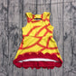 ( No moq ) Preorder Baby Girls Kids Sleeveless Softball Red Bows Shorts Knee Length Dress