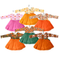 ( Moq 5 Each Style ) Sibling Baby Girls Kids Long Sleeves Pumpkins Bows Tulle Dresses Fall Clothes