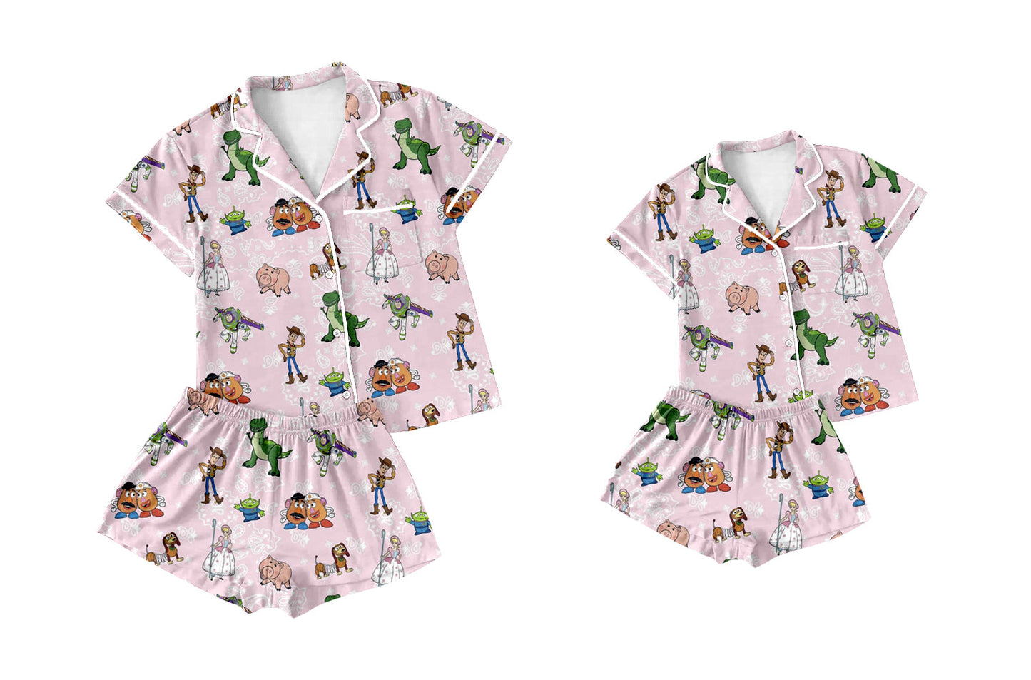 Baby Girl Adult Women Toys Pink Sibling Pajamas Set ( Moq 5 Each Style ) 2.7