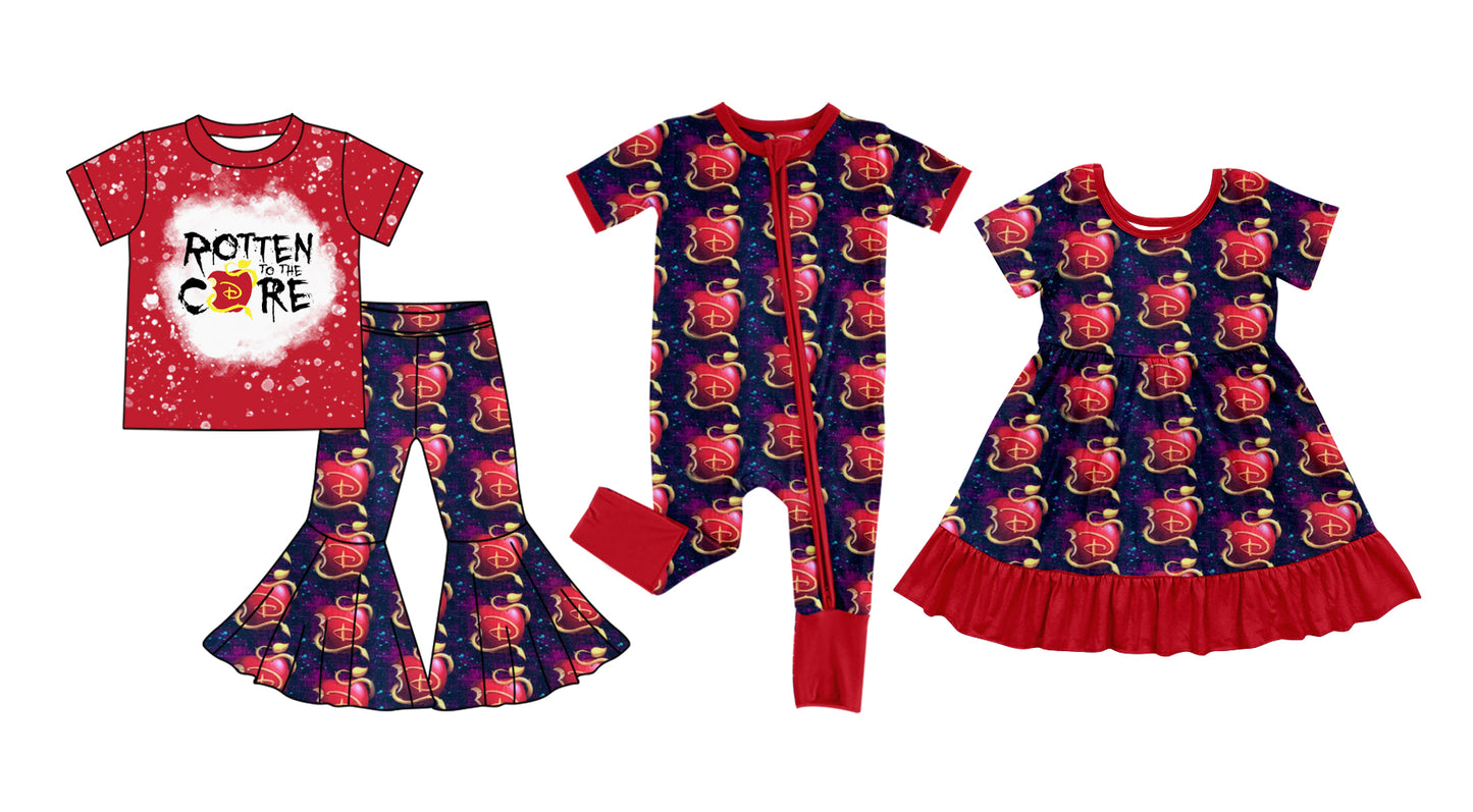 Baby Girl Short Sleeves Sibling Romper Dress Clothes Set ( Moq 5 Each Design )11.20