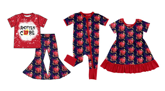 Baby Girl Short Sleeves Sibling Romper Dress Clothes Set ( Moq 5 Each Design )11.20