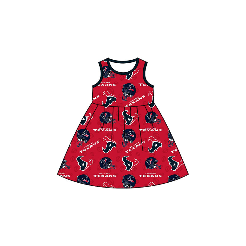 Baby Girl Infant Sleeveleses Cow Team Knee Length Dress Moq 5