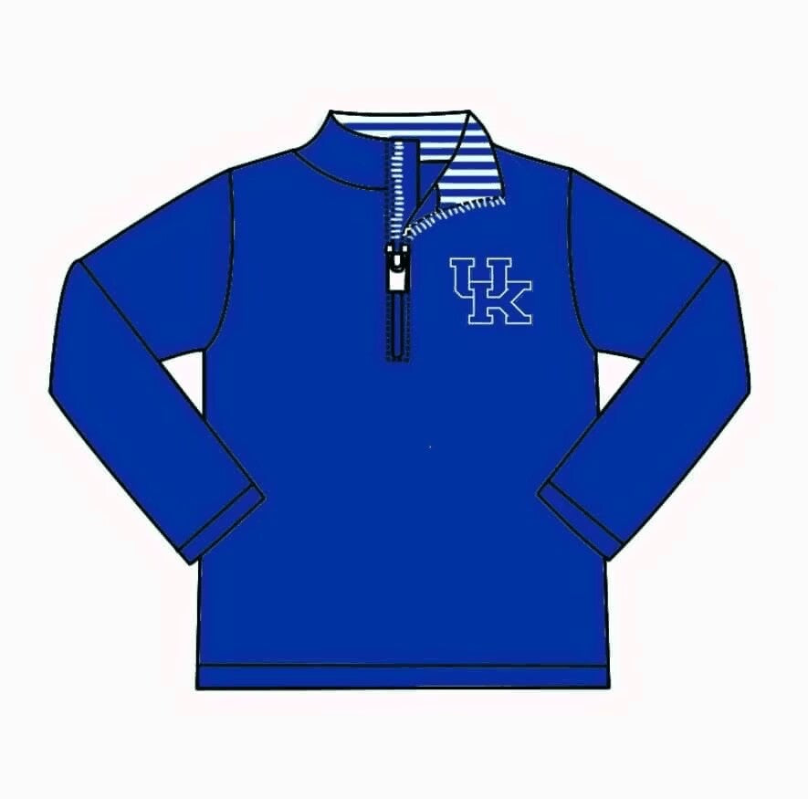 Baby Boy Blue Team Blue Zipper Pullover Shirt