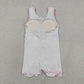 Baby Girls Kids Sleeveless Pink Bows Floral Scallop Yoga Knee Length Dress RTS