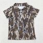 Sibling ( 1-6 ) Boys Kids Short Sleeves Camo Buttons Shirt Tops RTS