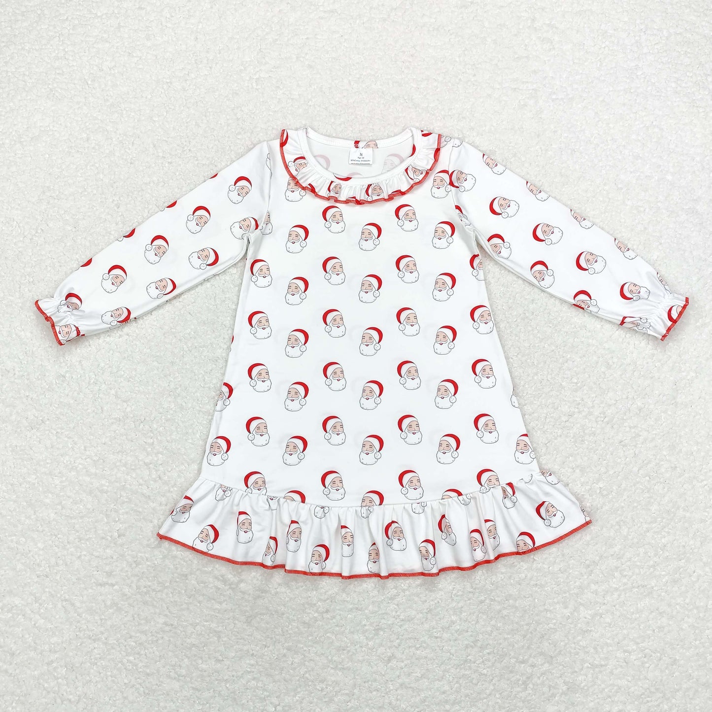 Baby Girl Long Sleeves Christmas Santa Gowns Dress