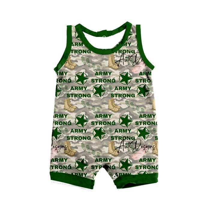 Moq 3 Pre-order SR1233 Baby Boy Sleeveless One Piece Romper