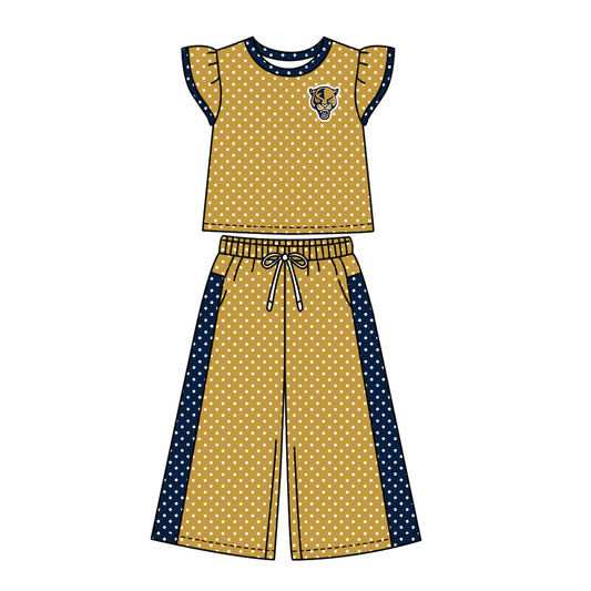 ( Moq 5 ) Baby Girls Kids Short Sleeves Shirt Pants Team Set Clothes