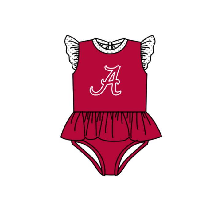 ( Moq 5 Each Style ) Baby Boys Girls Kids Team Sibling Red Jumpsuits Sets Swimsuits