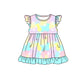 Baby Girl Short Sleeves Colorful Rabbit Easter Tops Shorts Set Moq 5