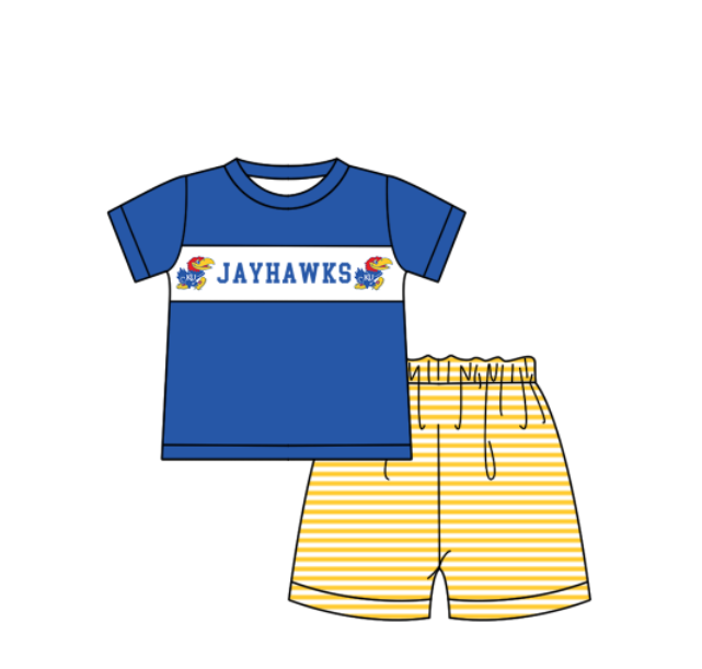 ( Moq 5 Each Style ) Baby Boys Girls Short Sleeves Team Sibling Blue Romper Dress Set