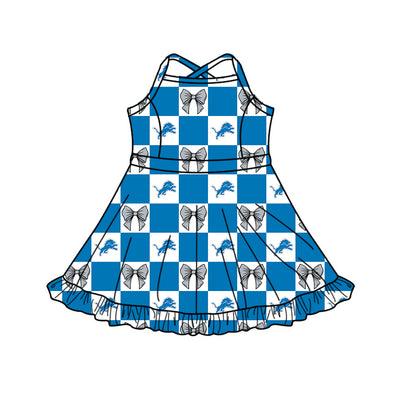 ( Moq 5 Each Style ) Baby Boys Girls Toddler Lions Bows Team Sibling Shorts Dress Sets Clothes