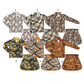 ( Moq 5 Each Style ) Sibling Baby Girls Kids Long Sleeves Zipper Shirts Skirt Shorts Sets Camo Clothes