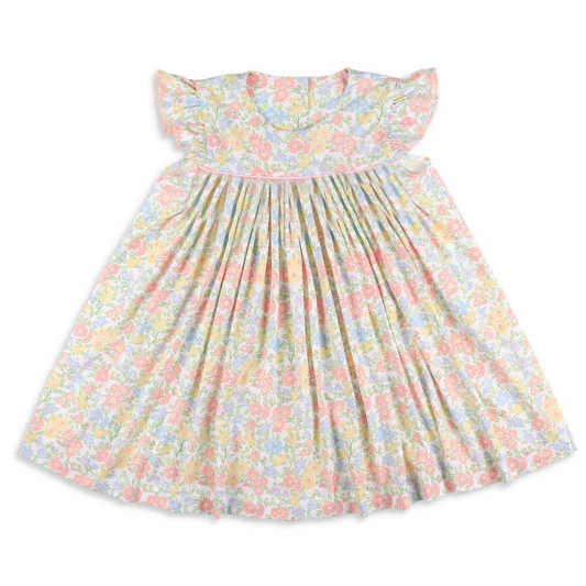 Moq 3 Pre-order GSD0962 Baby Girl Short Sleeves Floral Dress