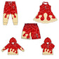 ( Moq 5 each style ) Baby Boy Girl Team Red Sibling Dress Shirt Shorts Pants 6.19