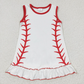 Baby Boy Girl Baseball Sibling Romper Dresse Pajamas Set