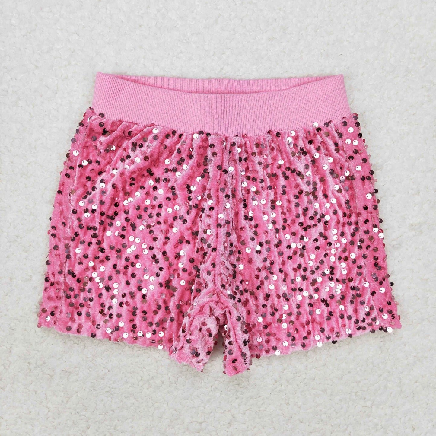 Baby Girl Pink Sequins Summer Shorts