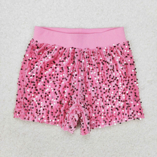 Baby Girl Pink Sequins Summer Shorts