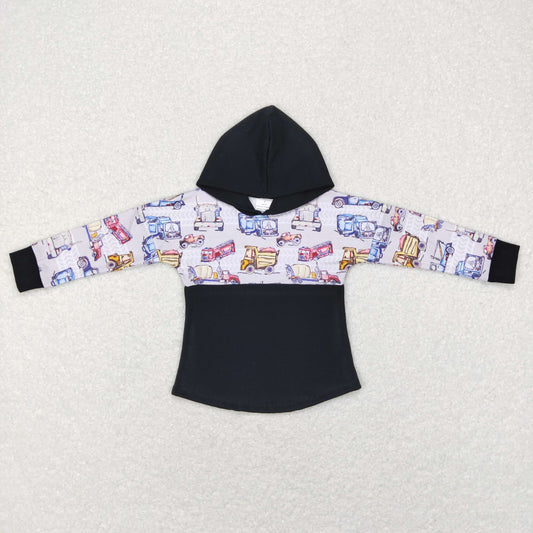 Baby Boy Long Sleeves Construction Hoodie Pullover Tops