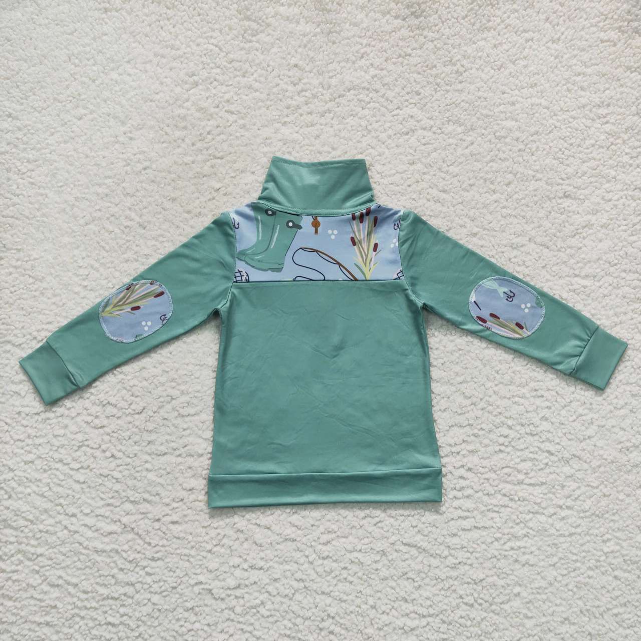 BT0335 Baby Boy Long Sleeves Fishing Zipper Pullover