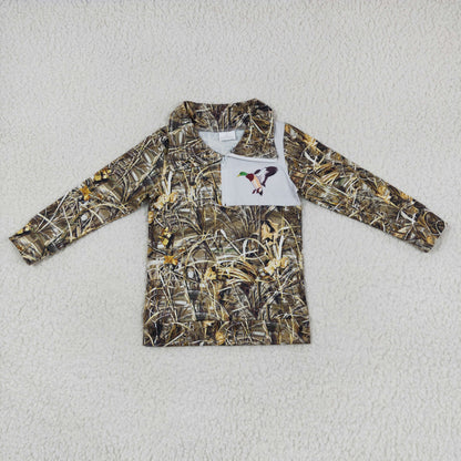 BT0332 Baby Boy Long Sleeves Camo Duck Hunting Shirt